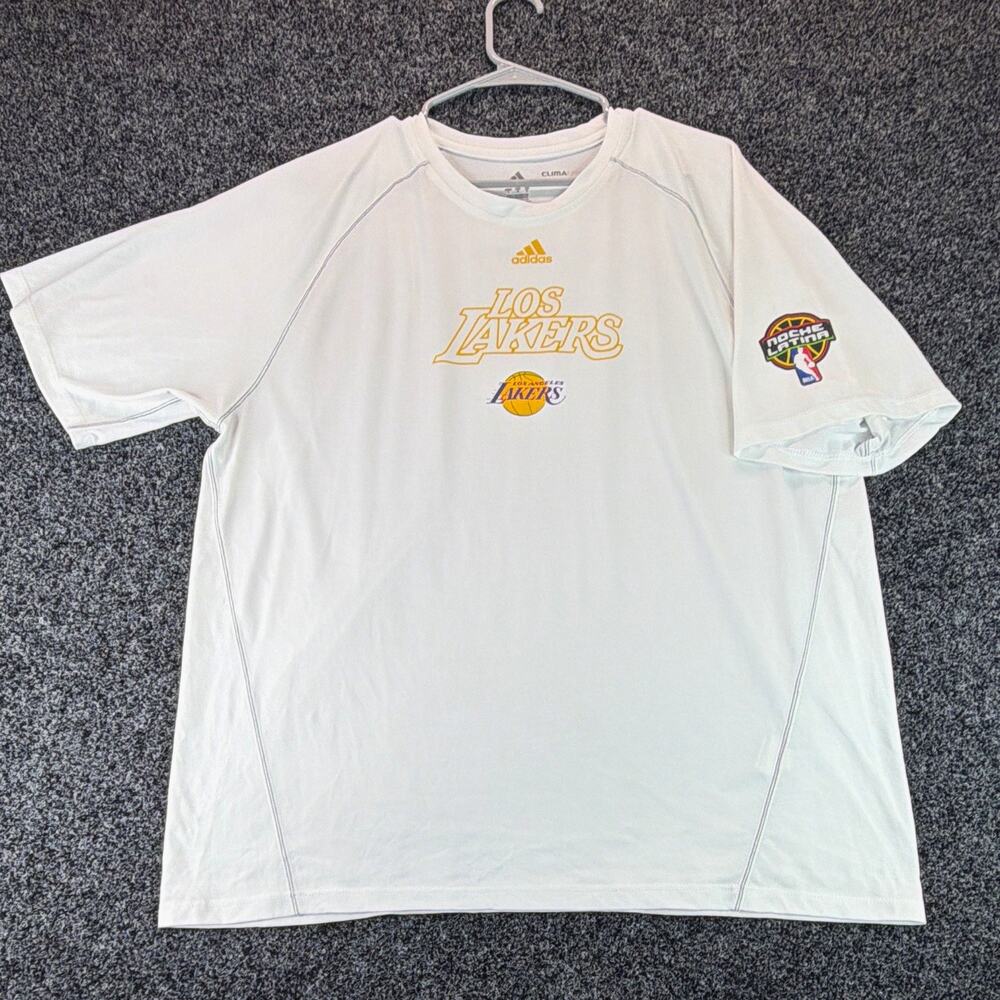 Adidas Los Angeles Lakers Noche Latina 2011 Climalite Shirt White Men’s L